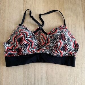 PINK Patterned Lightly Lined Bralette - Medium